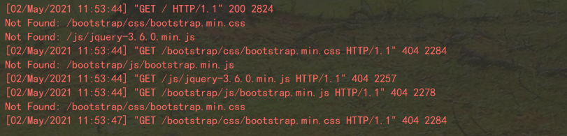 Django bootstrap无法引入静态文件 报错not found 404_引入静态文件_02